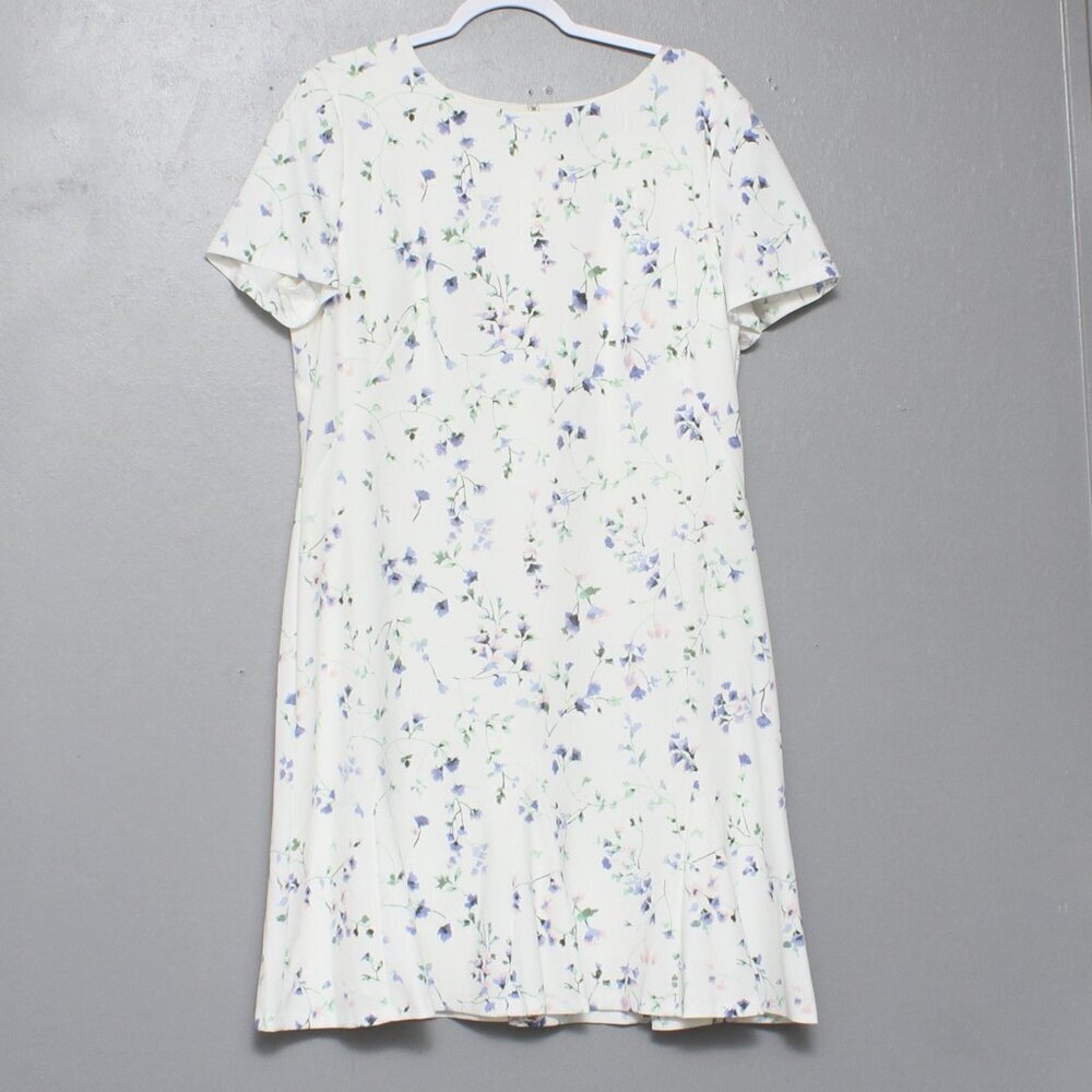 Lauren Ralph Lauren white blue floral midi dress